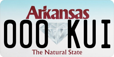AR license plate 000KUI
