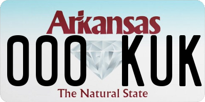AR license plate 000KUK