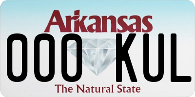 AR license plate 000KUL