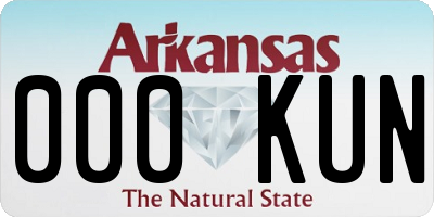 AR license plate 000KUN