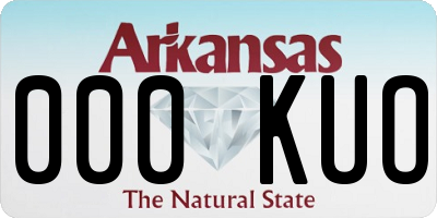 AR license plate 000KUO