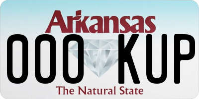 AR license plate 000KUP