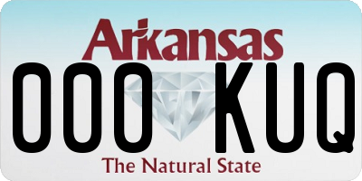 AR license plate 000KUQ