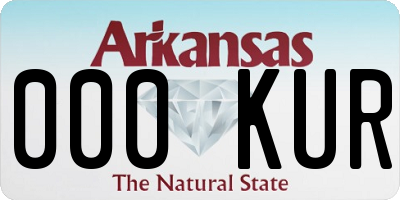 AR license plate 000KUR