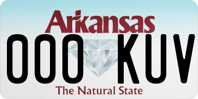 AR license plate 000KUV