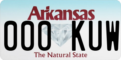 AR license plate 000KUW