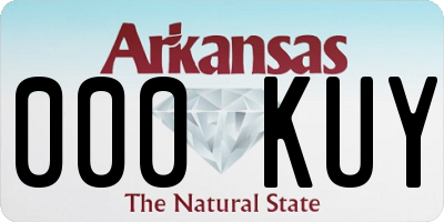 AR license plate 000KUY