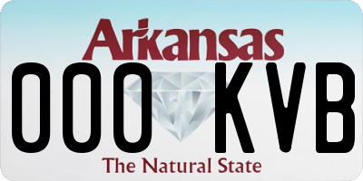 AR license plate 000KVB