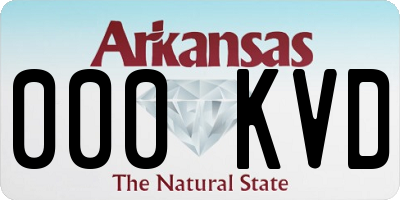 AR license plate 000KVD