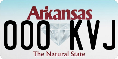 AR license plate 000KVJ