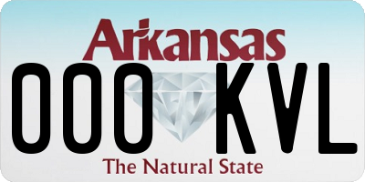AR license plate 000KVL