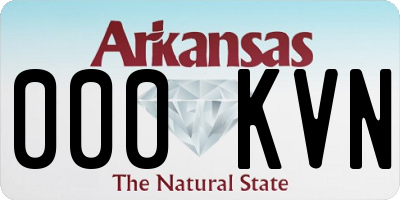 AR license plate 000KVN