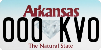 AR license plate 000KVO