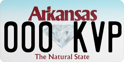 AR license plate 000KVP