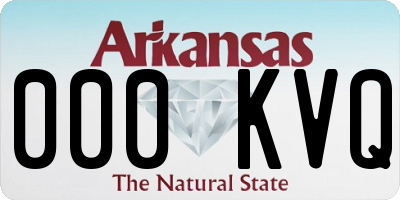 AR license plate 000KVQ