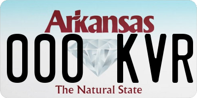AR license plate 000KVR