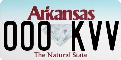 AR license plate 000KVV