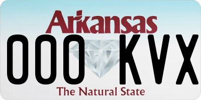 AR license plate 000KVX