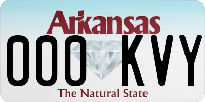 AR license plate 000KVY