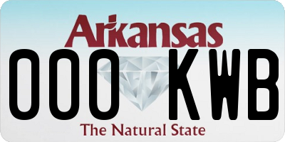 AR license plate 000KWB