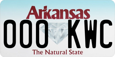 AR license plate 000KWC
