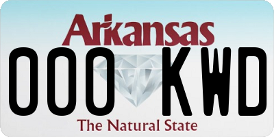 AR license plate 000KWD