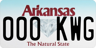 AR license plate 000KWG
