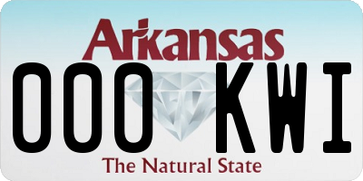 AR license plate 000KWI