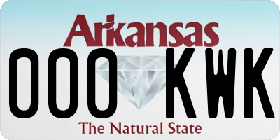 AR license plate 000KWK