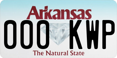 AR license plate 000KWP