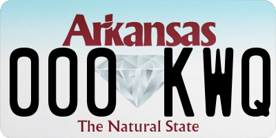 AR license plate 000KWQ