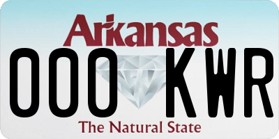 AR license plate 000KWR