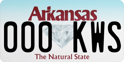 AR license plate 000KWS