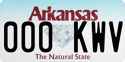 AR license plate 000KWV