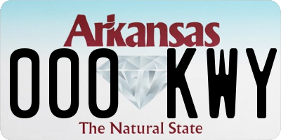 AR license plate 000KWY