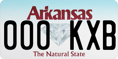 AR license plate 000KXB