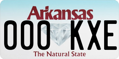 AR license plate 000KXE