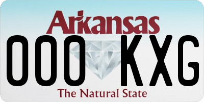 AR license plate 000KXG