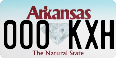 AR license plate 000KXH