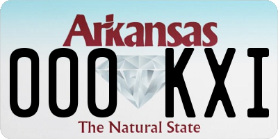 AR license plate 000KXI