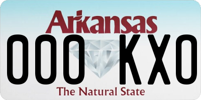 AR license plate 000KXO