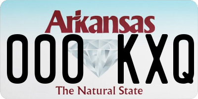 AR license plate 000KXQ