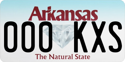 AR license plate 000KXS