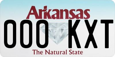 AR license plate 000KXT
