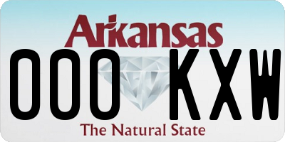 AR license plate 000KXW