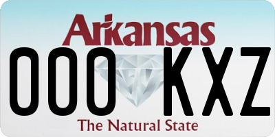 AR license plate 000KXZ