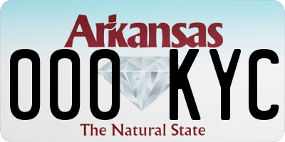 AR license plate 000KYC