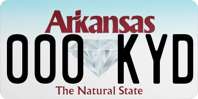 AR license plate 000KYD