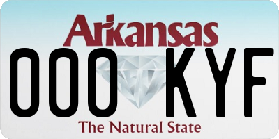 AR license plate 000KYF