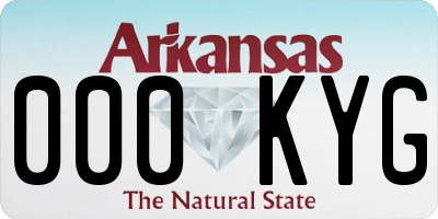 AR license plate 000KYG